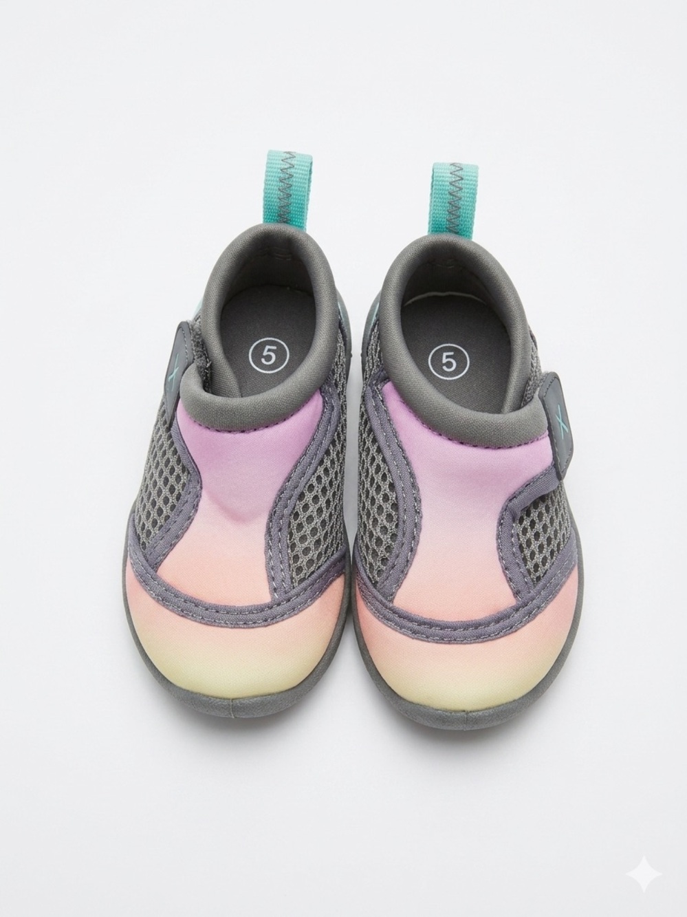 Kids Gradient Pastel Slip-On Water Shoes - Gray